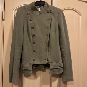 Free People Olive Green Military Style Jacket